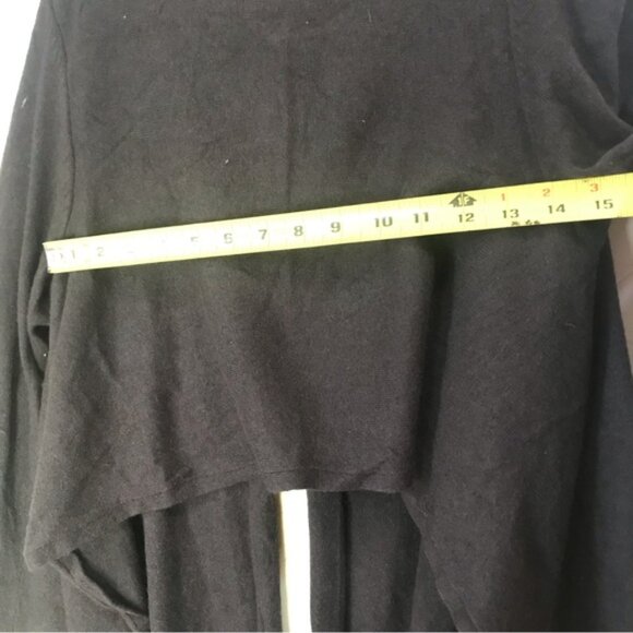 LINE Cotton Cashmere Wrap Cardigan Sweater Hi Low Tie Front Top Angora Blend M - Picture 13 of 14